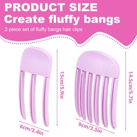 IKOPFLN Pack of 2 volume clips, hair volumising hair clips, hair roots lifting clips for fluffy bangs and high crown hairstyle