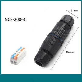 6 Pcs IP68 Waterproof Electrical Cable Connector, Outdoor 2 Way Junction Box, Wire Connectors with Replaceable Lever Wire for Cable, Outdoor, Garden, Street Light, Quick Screwless Installation