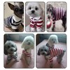 MANON ROSA Dog Clothes Cute Polo Shirt - Striped Collar