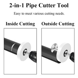 Inside Pipe Cutter with 4 Sizes Saw Blades, Plumbing Fitting Socket Saver Bit Plastic Pipe Reamer Tools Set for Inside Pipe Cutter Tool Kit