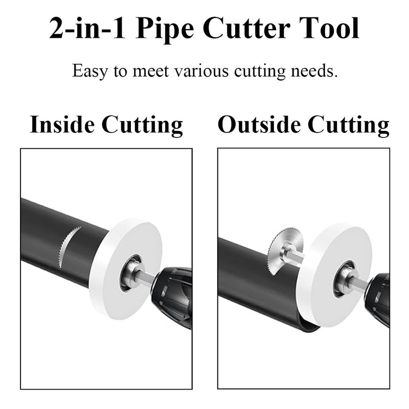 Inside Pipe Cutter with 4 Sizes Saw Blades, Plumbing Fitting