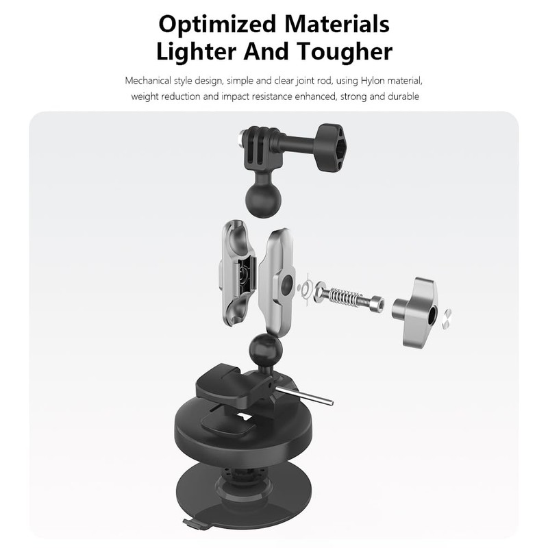 Suction Mount for GoPro, Car Mount Suction Cup Outside Window