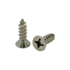Fifty (50) #12 x 3/4" Flat Head 304 Stainless Phillips Head Wood Screws (BCP93)