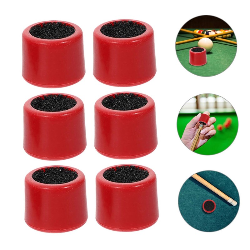 Kisangel 6pcs Billiard Cue Tip Shaper Durable Plastic Burnisher File