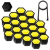 Biomar Labs Set of 20pcs Car Wheel Nut Caps Bolt