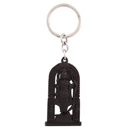 Rudra Empire Stainless Shree Ram Lalla Idol Keychain Gifts for Men Women Car Key Charms, Silver, Standard