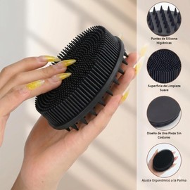 Cepillo de Baño de Silicona 2 Pack – Exfoliación Suave y Masaje, Negro