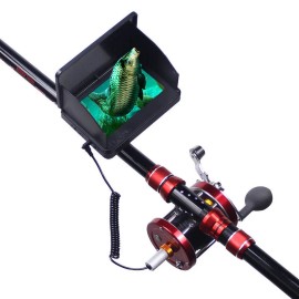 New 360 Rotating Visual HD Night Vision Water Temperature Depth Fish Finder Wild Fishing Underwater Camera 0.6M-30M Detectingcolor: black-5-inch waterproof display + 20-meter cable