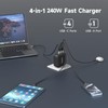 ThunderGo 240W GaN Charger, 4-Port USB C Fast Charging Station