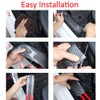 ETOPARS Car Door Sill Protector Strips Carbon Fiber Silver Auto