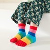 2 Pairs Cotton Five Finger Toe Socks Athletic Running Casual