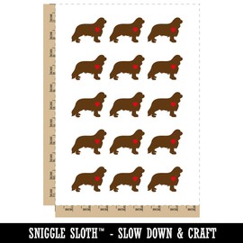 Cavalier King Charles Spaniel Dog with Heart Temporary Tattoo Water Resistant Fake Body Art Set Collection - 15 2" Tattoos (1 Sheet)