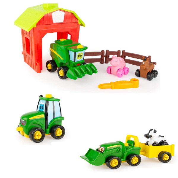 John Deere Build-a-Buddy Value Bundle - 3-in-1 Farm Toy Set, Ages 3 and Up