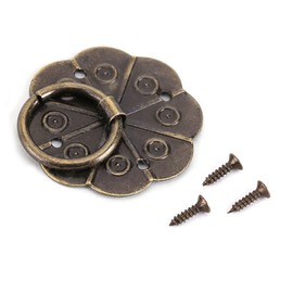 Fdit Pack of 20 Ring Pull Handles Knob Vintage Antique Style Home Furniture Hardware for Cupboard Drawer Doors (3 x 3 cm)