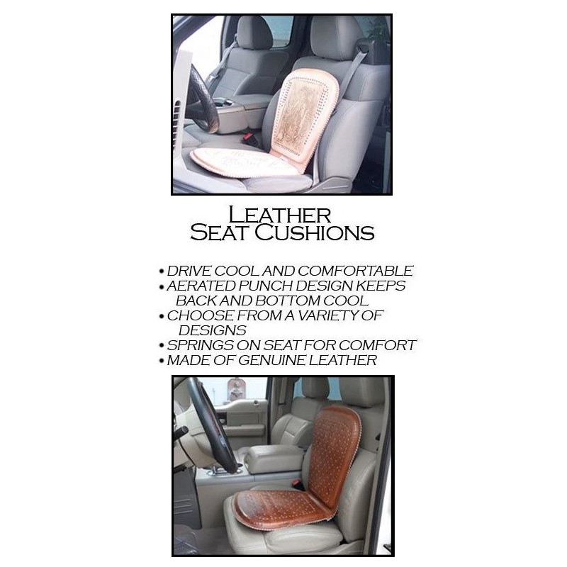 1clickautoacc Genuine Mexican Respaldo Leather Car/Truck Seat Cushion Stallion Horse