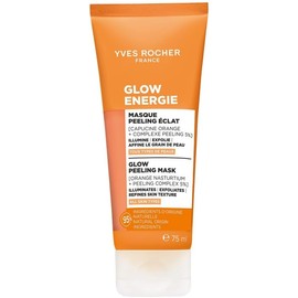 YVES ROCHER - Mascarilla Facial Efecto Peeling Glow Energie, con Vitamina C Natural, Ilumina, Exfolia y Alisa, Fórmula Vegana, 75 ml