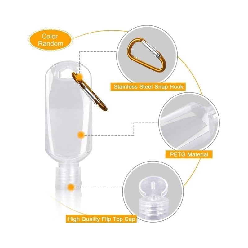 Gammaeon 3 Stück Reiseflaschen Set, 50ml Tragbare Nachfüllbare Behälter mit