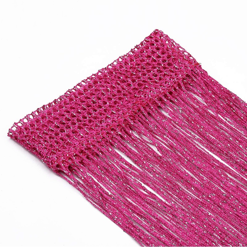 WedDecor Hot Pink String Curtains Glitter Fringe Panel Fly Screen