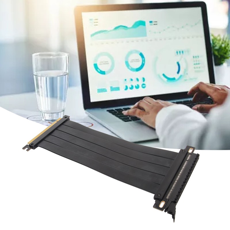 PCIE 4.0 X16 Extender Riser Cable High Shielding Property 180