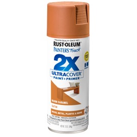 Rust-Oleum 267118 Painter's Touch 2X Ultra Cover Spray Paint, 12 oz, Satin Warm Caramel