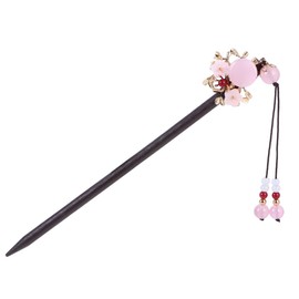 Ipetboom Hair Clasp Tassels Hair Stick Ancient Style Wooden Hairpin Royal Court for Wedding Anniversary Celebrations