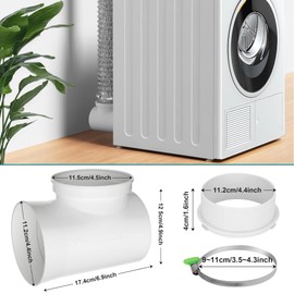 GTACASS Dryer Lint Trap, Metal Lint Catcher Box with 90 Degree Drye Vent Elbow, 4inch Hose & Clamps Cleaning Brush Filter Screens - Indoor Dryer Vent Connector Kit