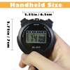 HYNNIO Digital Stopwatch with Date Time Alarm, Black, Pack of