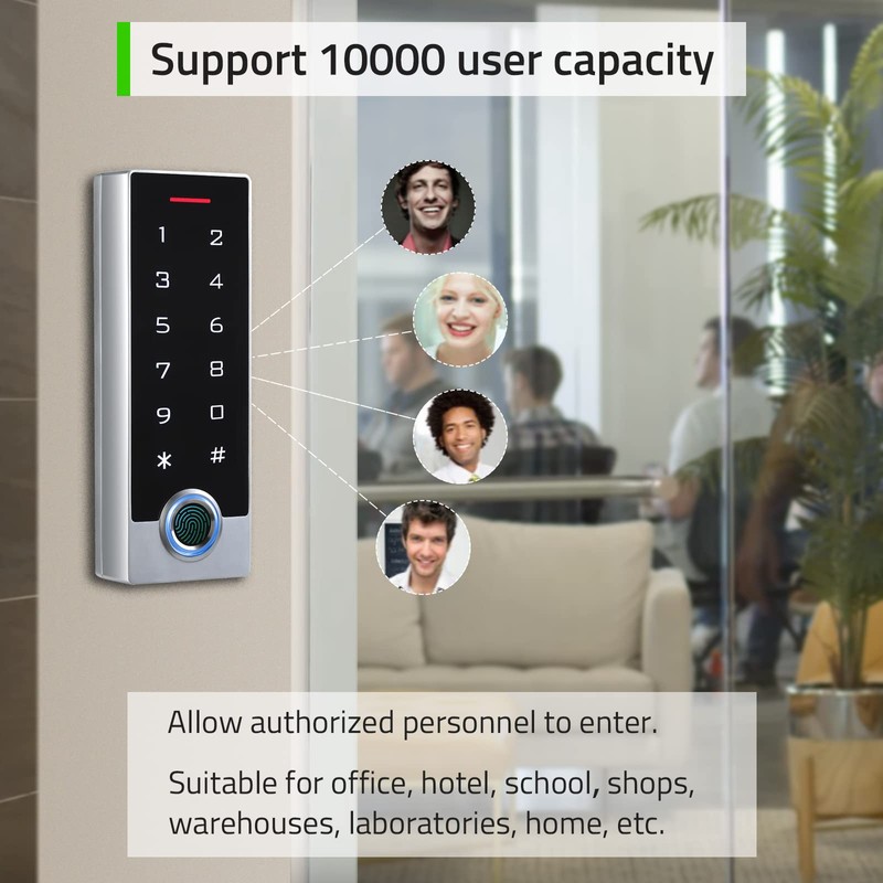 Metal Fingerprint Door Access Control Keypad System, Access Controller Stand-Alone