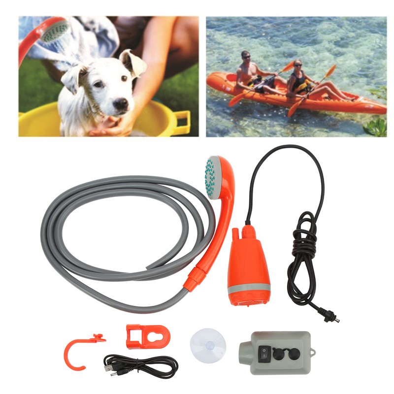 USB Rechargeable Camping Shower Portable Outdoor Shower Universal for RV