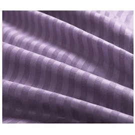 Lasin Bedding 100% Cotton Hotel Collection Envelope Closure Pillowcases Stripe (Set of 2) - Standard 20" x 26" - Purple