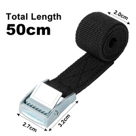 URAQT Lashing Strap Mounting Strap, Pack of 10, 150 kg, 0.5 Metres, Ratchet Lashing Strap, Width 20 mm, Lashing Strap, Adjustable Mounting Straps with Clamping Lock for Transport, Cargo, Luggage,