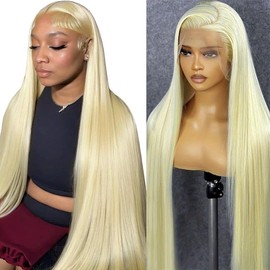 MARUOL 30 Inch 613 13x6 Lace Front Wig Human Hair 200% Density 613 Lace Front Wig Human Hair Blonde Wig Human Hair Straight HD Lace Frontal Wigs Glueless Wigs For Women Pre Plucked With Baby Hair
