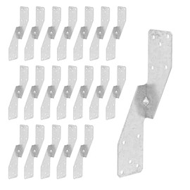 20pcs H2.5A Heavy Duty Galvanized Hurricane Tie Brackets - 18 Gauge (1.2mm) Thick Strong Tie Straps for Truss & Beam Joist Hangers - Roof & Gazebo Rafter Ties mBracket