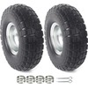 AR-PRO (2-Pack) 10-Inch Solid Rubber Tire Wheels - Replacement 4.10/3.50-4"