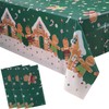 WedDecor Disposable Christmas Tablecloths, Plastic Banquet Party Table Cover Wipeable