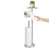 Toilet Paper Holder Stand with Phone Shelf, Freestanding TP Holder,