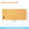 sourcing map 2 Pcs Bathroom Hand Towels Yellow Soft Absorbent
