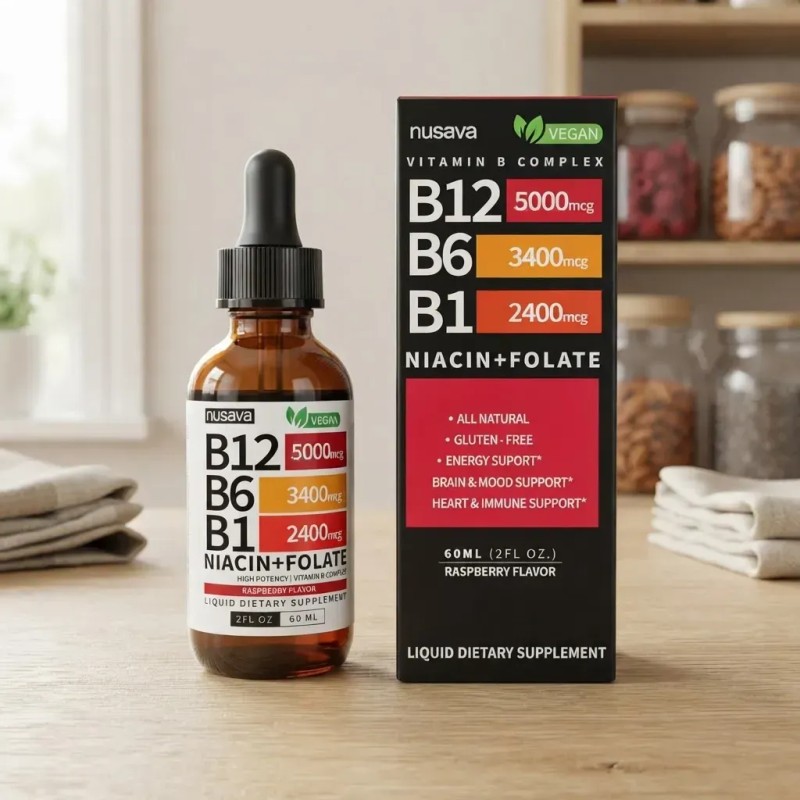 Vitamina B12 Sublingual 60 Ml Con B1 B6 Y B9