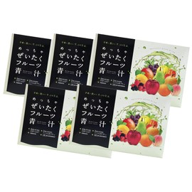 めっちゃぜいたくフルーツ青汁 5セット [ 青汁 フルーツミックス味 大麦若葉 ヒアルロン酸 ] [３g × ３０包]