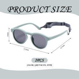 HDGSAFD 2 Stücke Silikongläser Für Kinder, Sonnenbrillen Für Kinder, Sonnenbrille, Ausrüstung Im Freien Und Sonnenschutz.