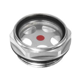 M METERXITY Air Compressor Oil Sight Glass, G1-1/4 Toughened Glass No Leak Hex Oil Liquid Level Gauge Fittings W O-Ring for Air Compressor/Pump/Tank Sight Plug Window