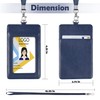 Badge Holder, Arae PU Leather Vertical ID Badge Card Holder