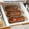 CBAOCBKVH Set of 3 Kitchen Drawer Organizer Silverware Makeup Baskets,