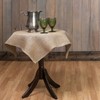 BROWARD LINENS Tablecloth Burlap Natural Square Overlay 30 Inch