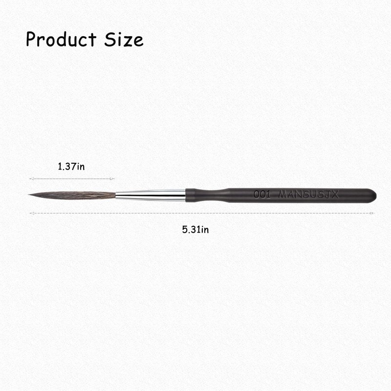 MANSUSJX Long Liner Brushes,4 PCS High Performance Script Pinstripe Brushes,