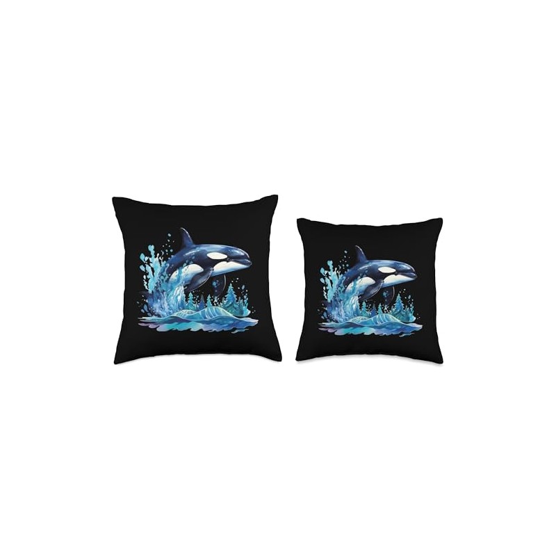 Whale Orca Kids Throw Pillow