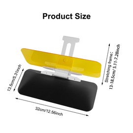2-in-1 Auto Blendschutz Sonnenblende,Verstellbarer Sonnenblende Verlängerung Auto UV Schutz Auto Sonnenschutz für Auto SUVS LKWs