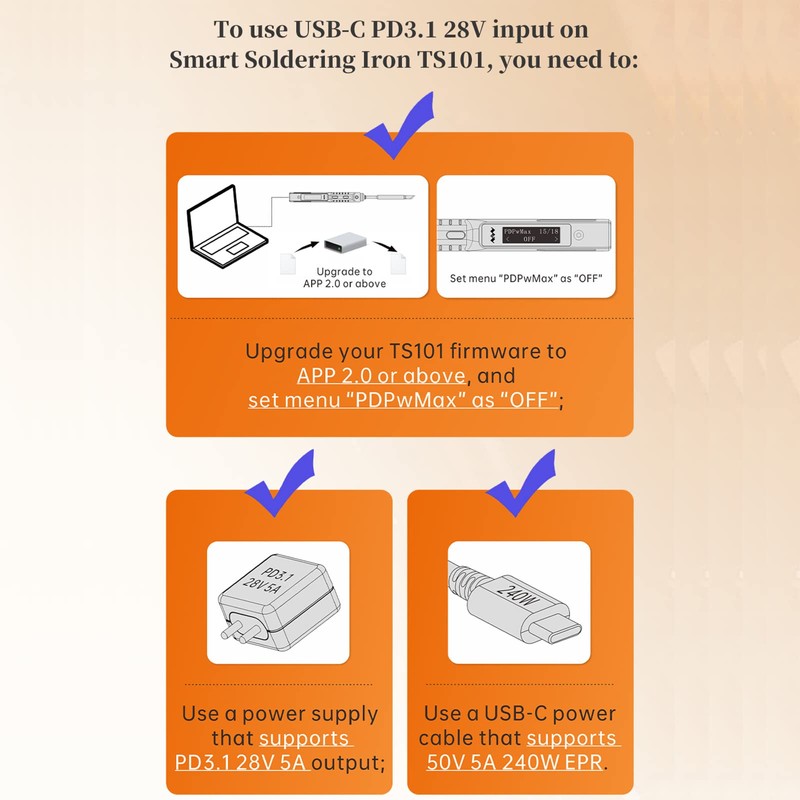 TOOLSAVING TS101 Soldering Iron TS100 Upgraded 90W PD 65W DC