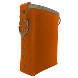 Leather Gold 3875-ORN Bolt Bag with 2 Spud Wrench Holders, Wide Mouth | Ironworker Bolt Bag | Premium, Ultra Durable Buffalo Leather | Commercial Grade Sliding Tool Belt Accessory | Medium Size Pouch