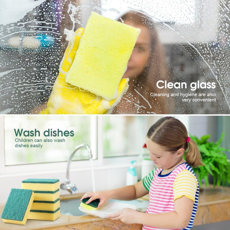 Living Today Kitchen Cleaning Sponges, 10 Count Dish Scrub Sponge